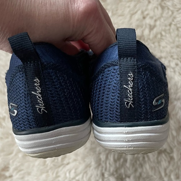 Skechers Classic Fit Air-Cooled Memory Foam Blue Laceless Sneakers Size 6 - Picture 4 of 9